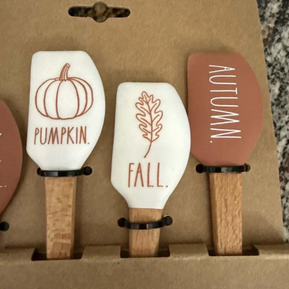Rae Dunn Fall Thanksgiving 4 Piece Mini Spatula Set NEW 2020